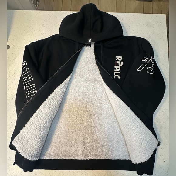 Men’s fleece lined zip up hoodie by Denim Republic - Picture 2 of 14